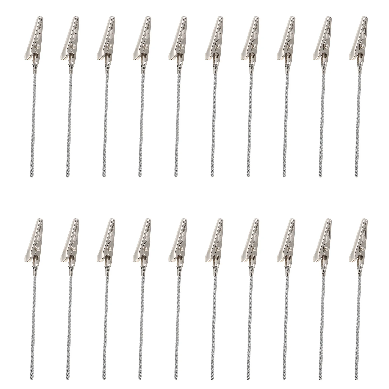 

50 Pcs Stainless Steel Clips Note Clip Steady Desk Home Decor Photo Memo Holder Table Number Cards Clamps