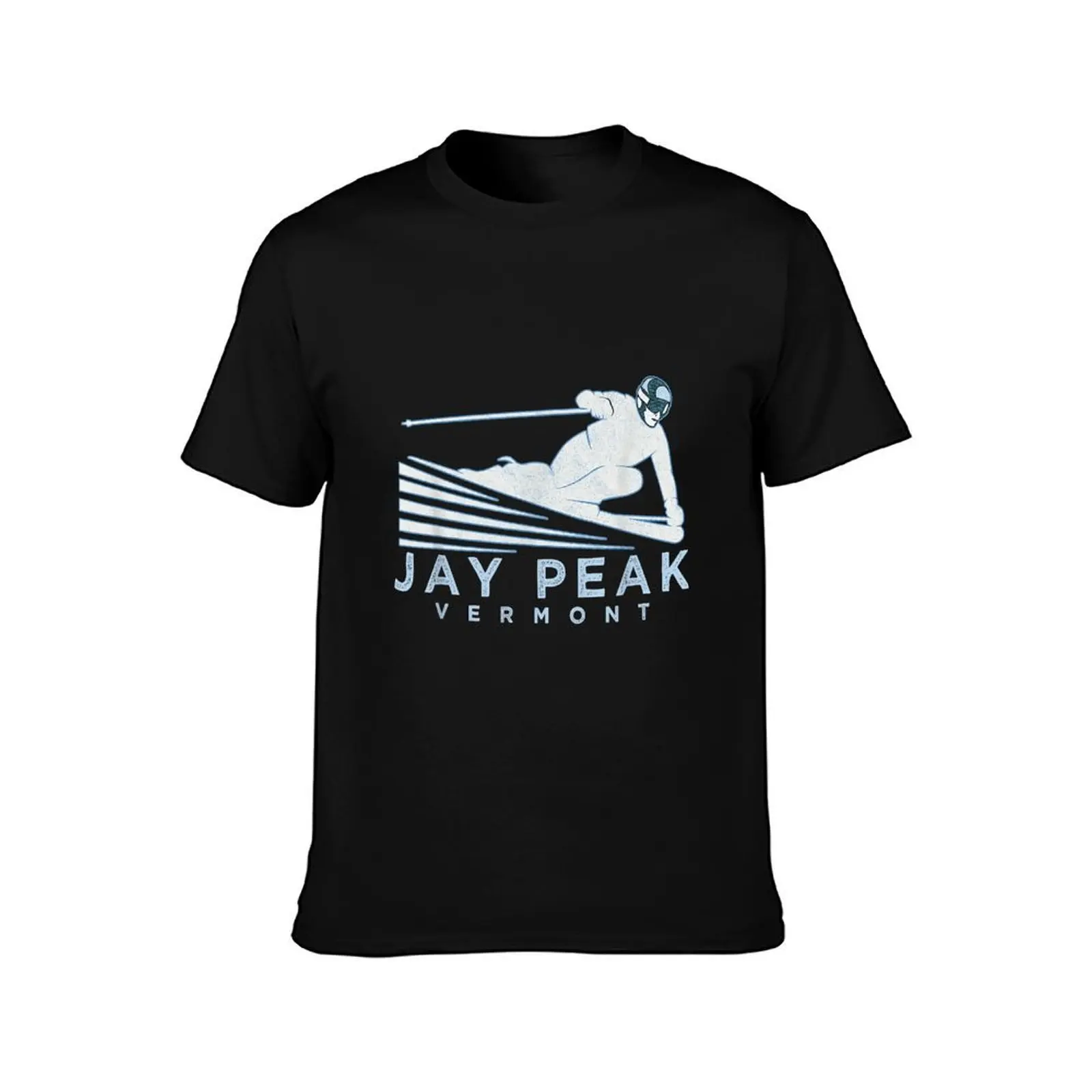 t Snow - Peak, Ski dark shirts Vintage with Ski T-Shirt Vermont shirts Retro t humor Jay funny prints Illustration