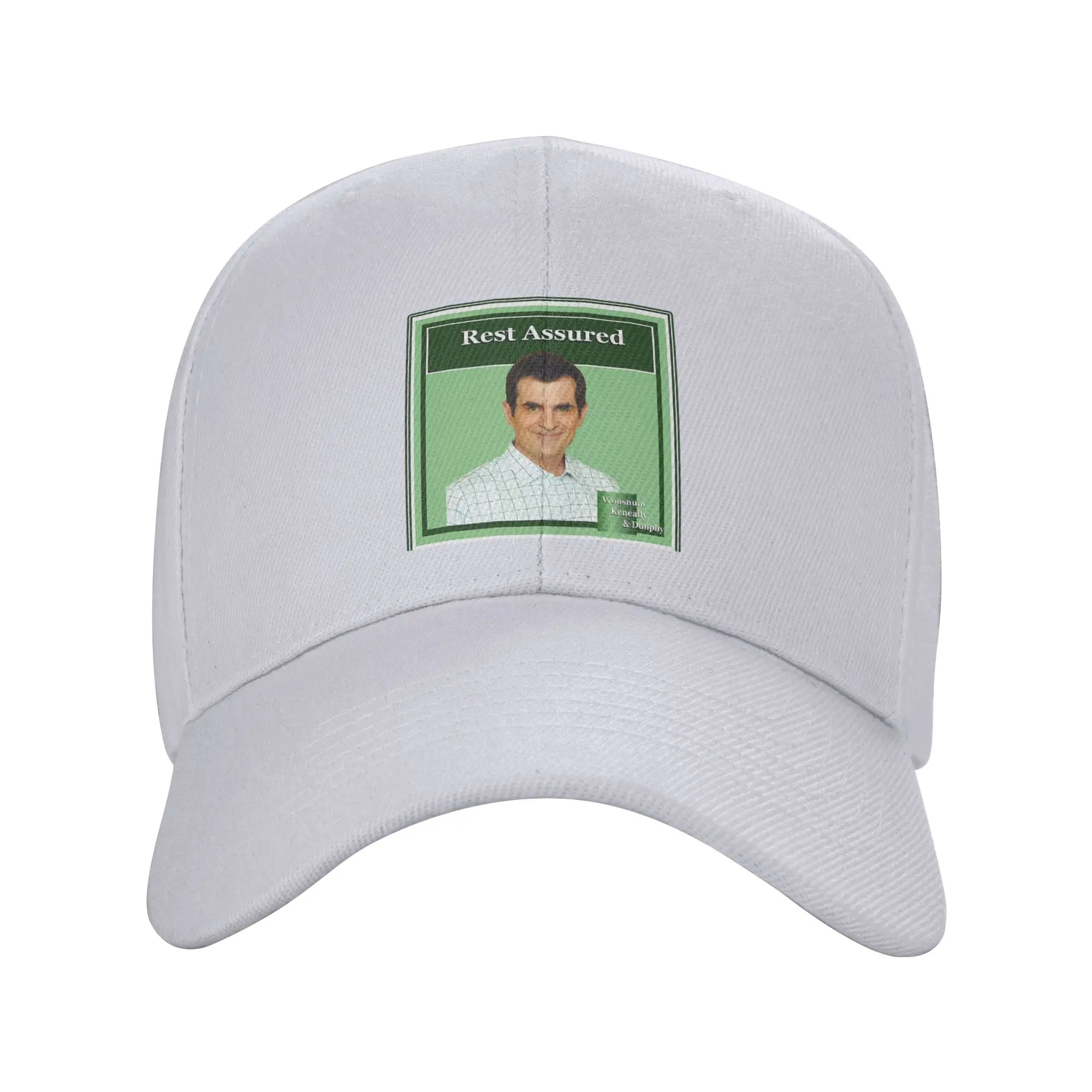 Fashion Phil Dunphy rest assured Curved Brim Baseball Cap Denim Outdoor Hat Caps