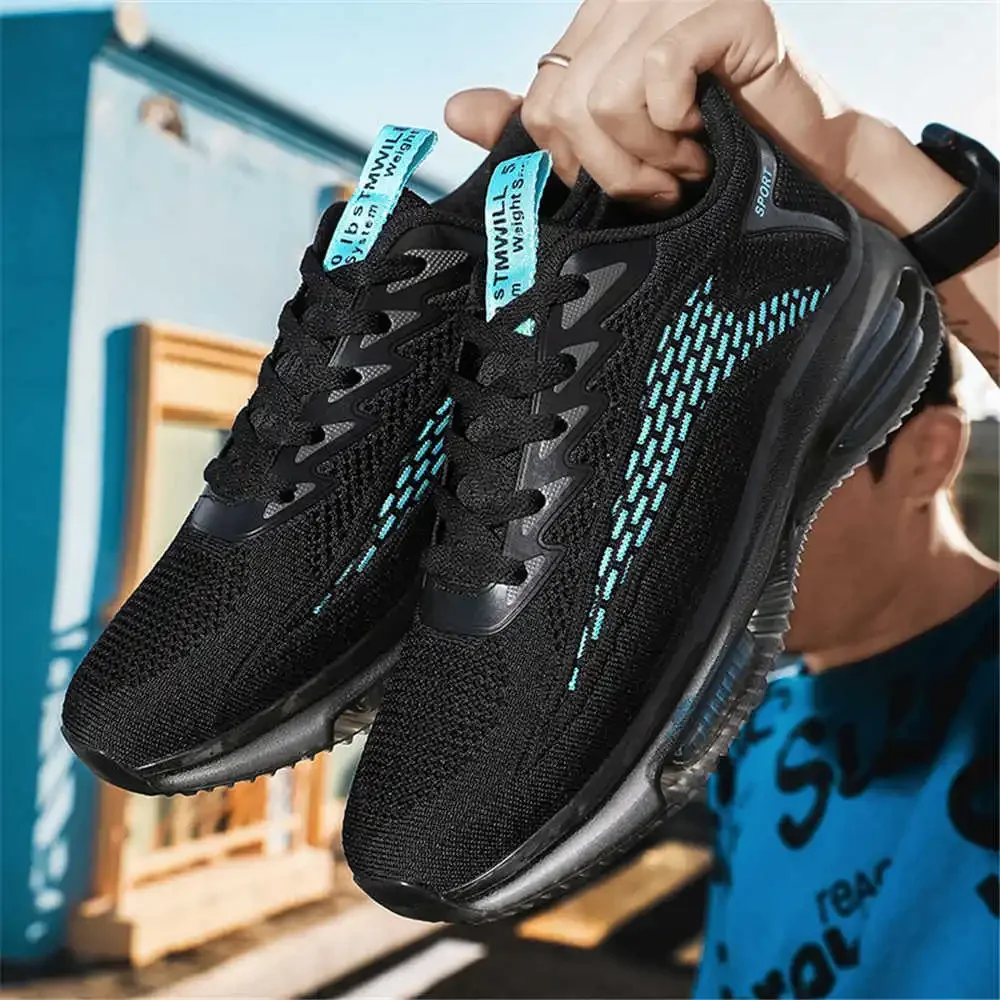 

Мужская классная обувь на трикотажной толстой подошве, повседневные кроссовки черного цвета, мужские большие размеры 42, 43, 44, 45, 46, спортивная верхняя распродажа Teniz College Fit