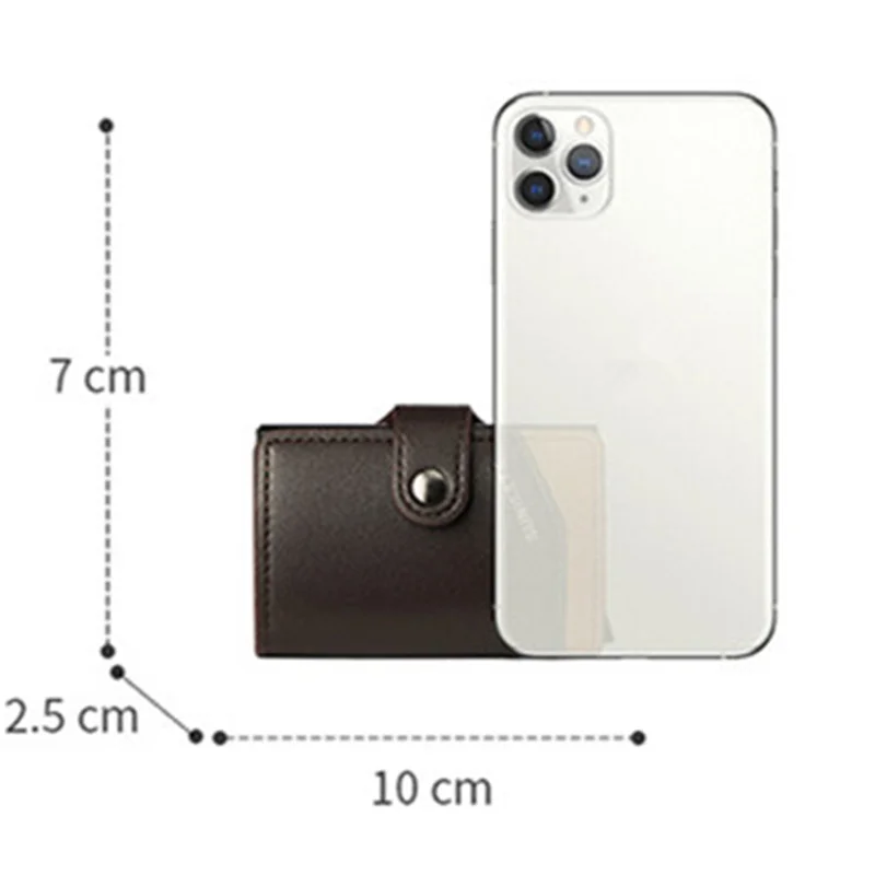 남성용 빈티지 카드 홀더 RFID 알루미늄 상자, PU 가죽, 최고 품질 카드 케이스, 남성 돈 가방, 미니 지갑, 안티 자기