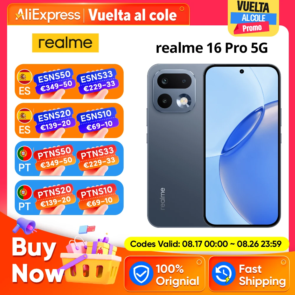 Nuevo lanzamiento: Versión UE del smartphone realme 16 Pro 5G, con cámara LumaC…