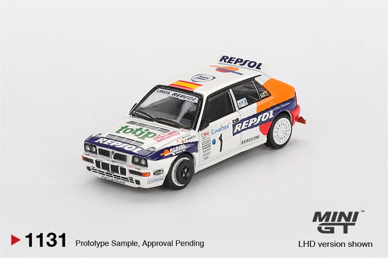 

(Предзаказ) MINI GT 1:64 Lancia Delta HF Integrale Evolizzato # 1-белая литая под давлением модель коллекционного автомобиля