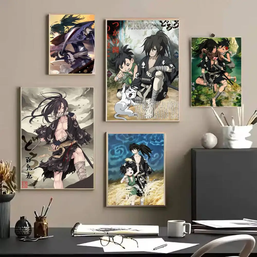 Hot Cartoon D_Dororo Anime Poster Decorative Wall Art Stickers Mural Photo Print for Home Living Room Hallway Decor Gift