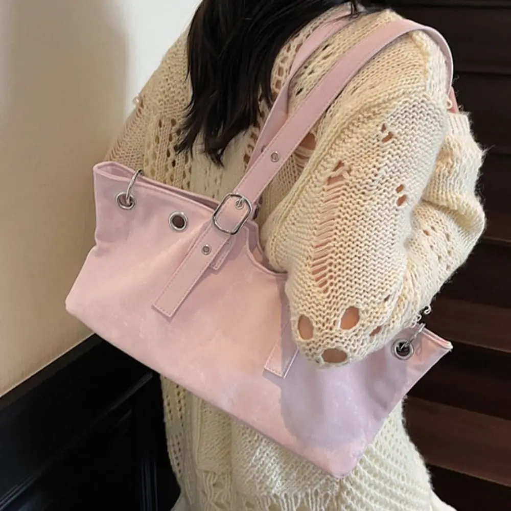 

Casual Korean Style Matte PU Tote Bag Solid Color PU Leather Large Capacity Handbag Bohemian Style Tote Bag Underarm Packs Women