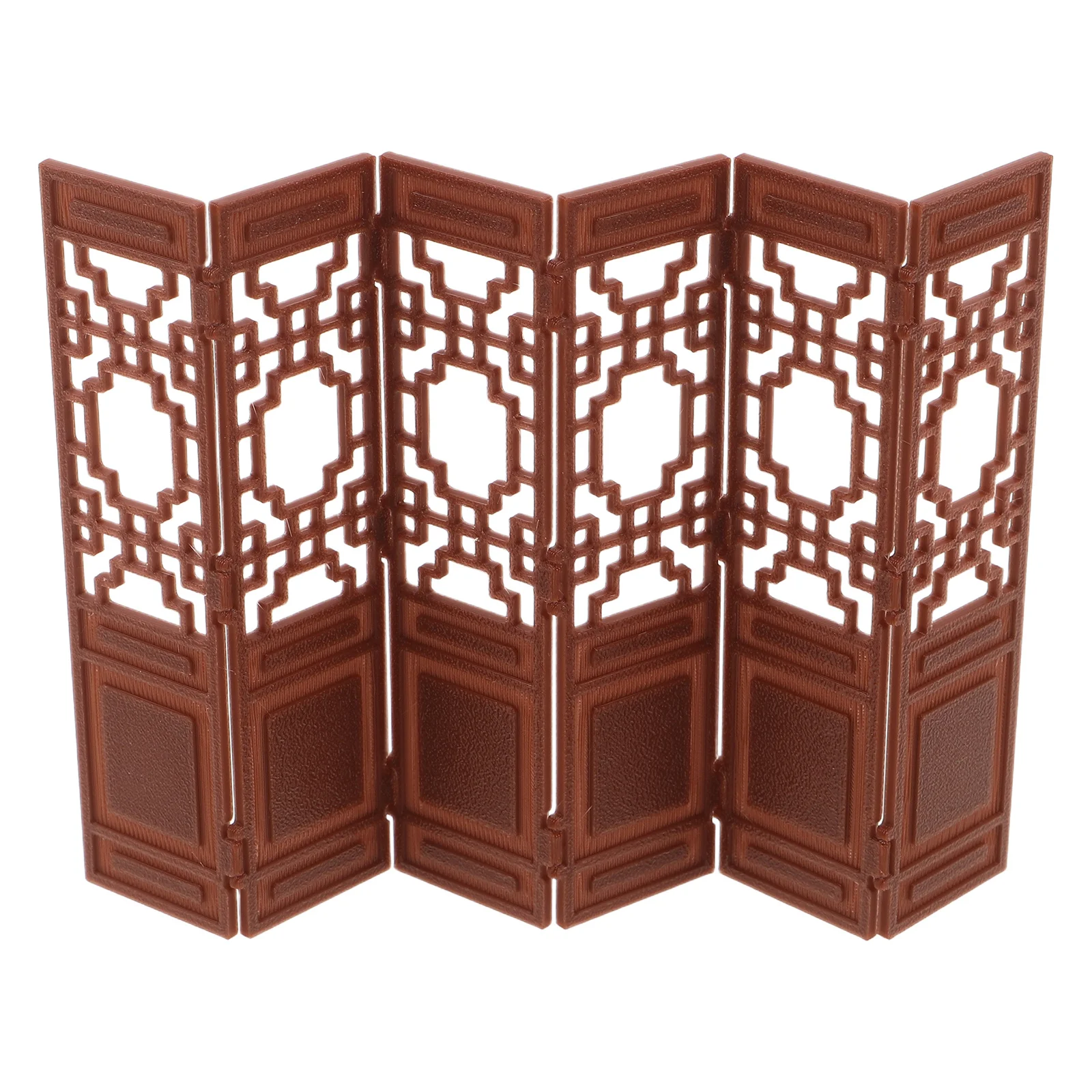 

Mini Chinese Folding Screen 1:20 Scale Vintage Desktop Decor for Dollhouse Privacy Divider Ornamental Room Screen Decoration