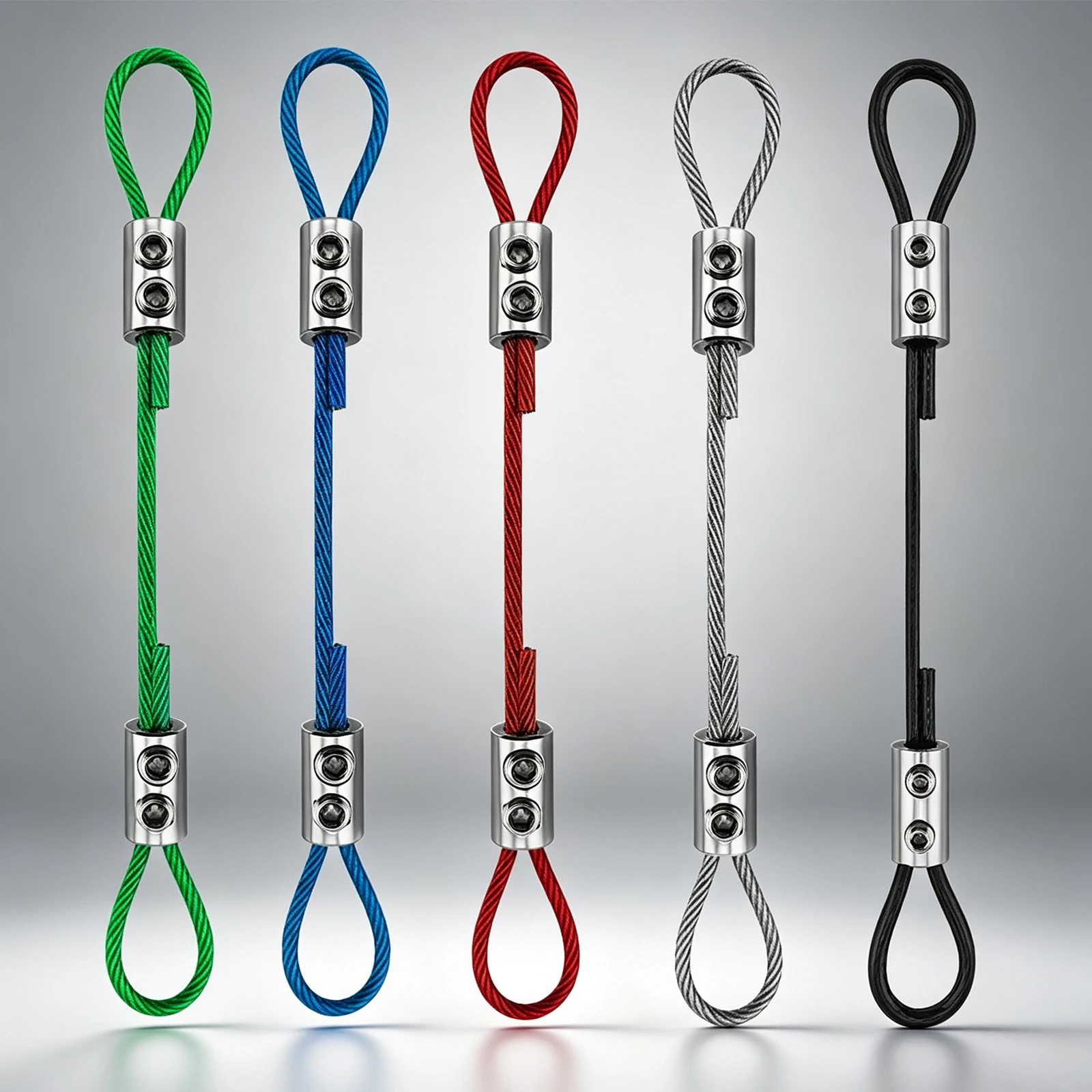Adjustable 2mm 3mm Multi-Color PVC Stainless Steel Wire Rope Cable Fastener Kit For Hanging Pictures Bonsai Swings Cameras