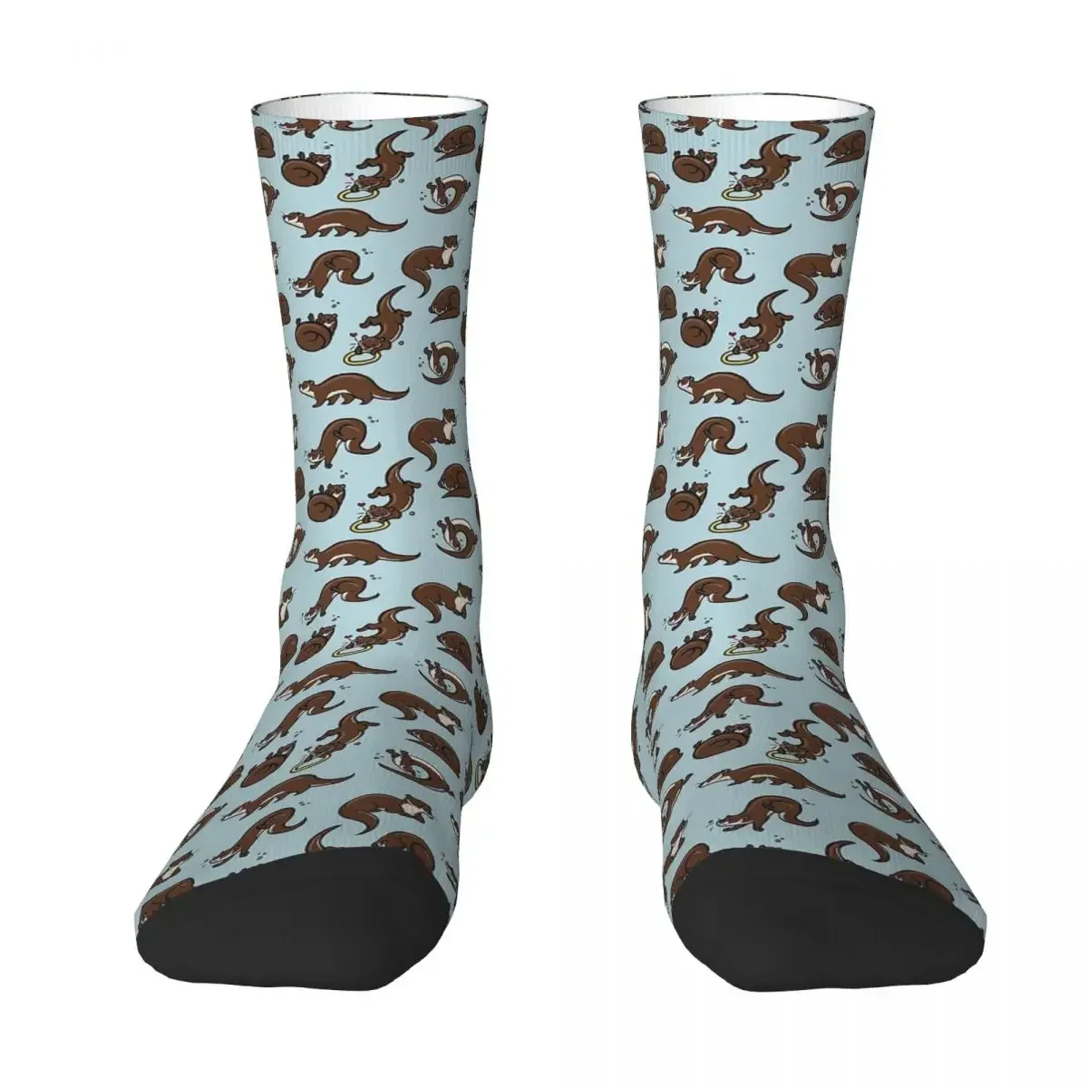 Otter Palooza Socks Harajuku Super Soft Stockings All Season Long Socks Accessories for Unisex Gifts