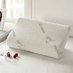 50*30cm Bamboo Fiber Pillow Slow Rebound Memory Foam Pillow Sleep Cervical Health Care Orthopedic Pillows Support Neck-Relief