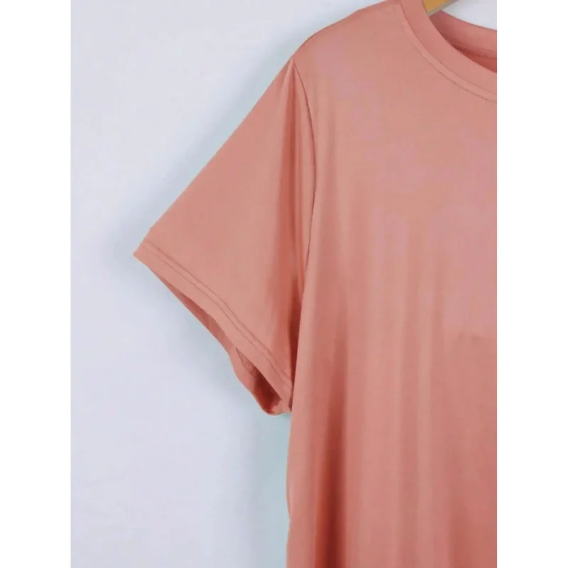 

Женская футболка больших размеров с принтом в виде сердца и буквы Q, приталенная, средней длины, А-силуэт, для ношения под одеждой, модная, больших размеров