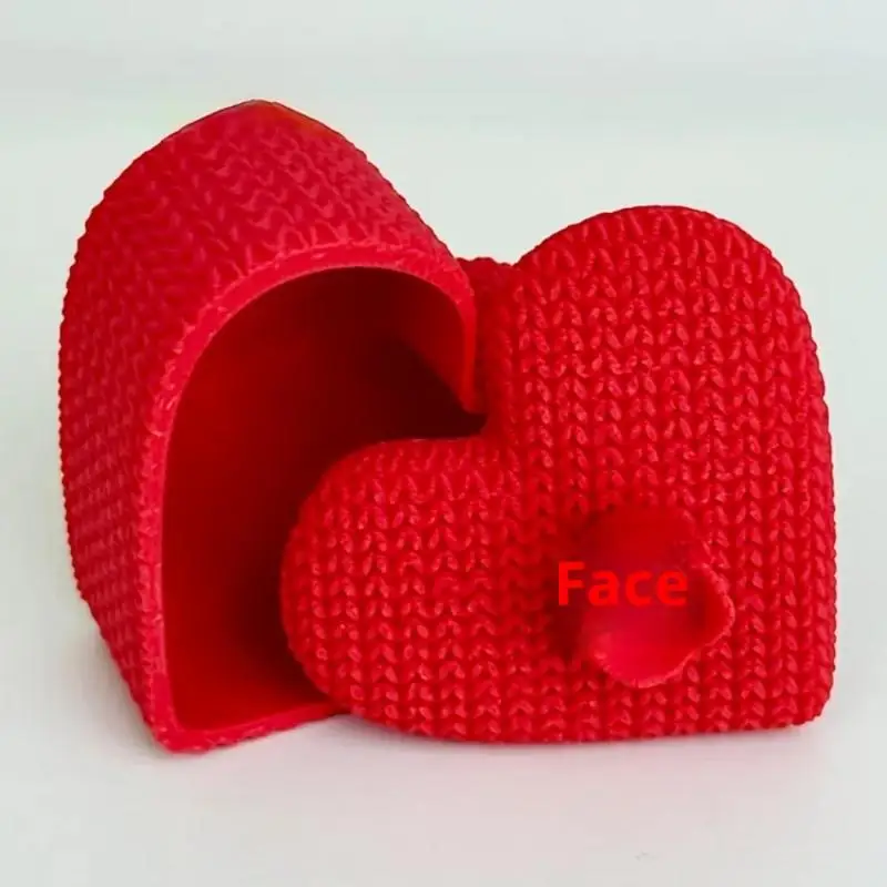 3D-печать в форме сердца, коробка для колец, дисплей для ювелирных изделий, помолвка, свадебные шкатулки для драгоценностей, дизайн розы, держатель для подарков для пары