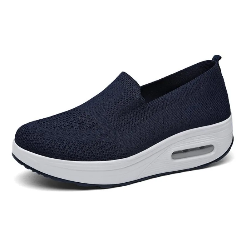 Zapatillas Deportivas Ortopédicas para Mujer, Estilo Mocasín, Vulcanizadas, Transpirables, con Plataforma, Sin Cordones