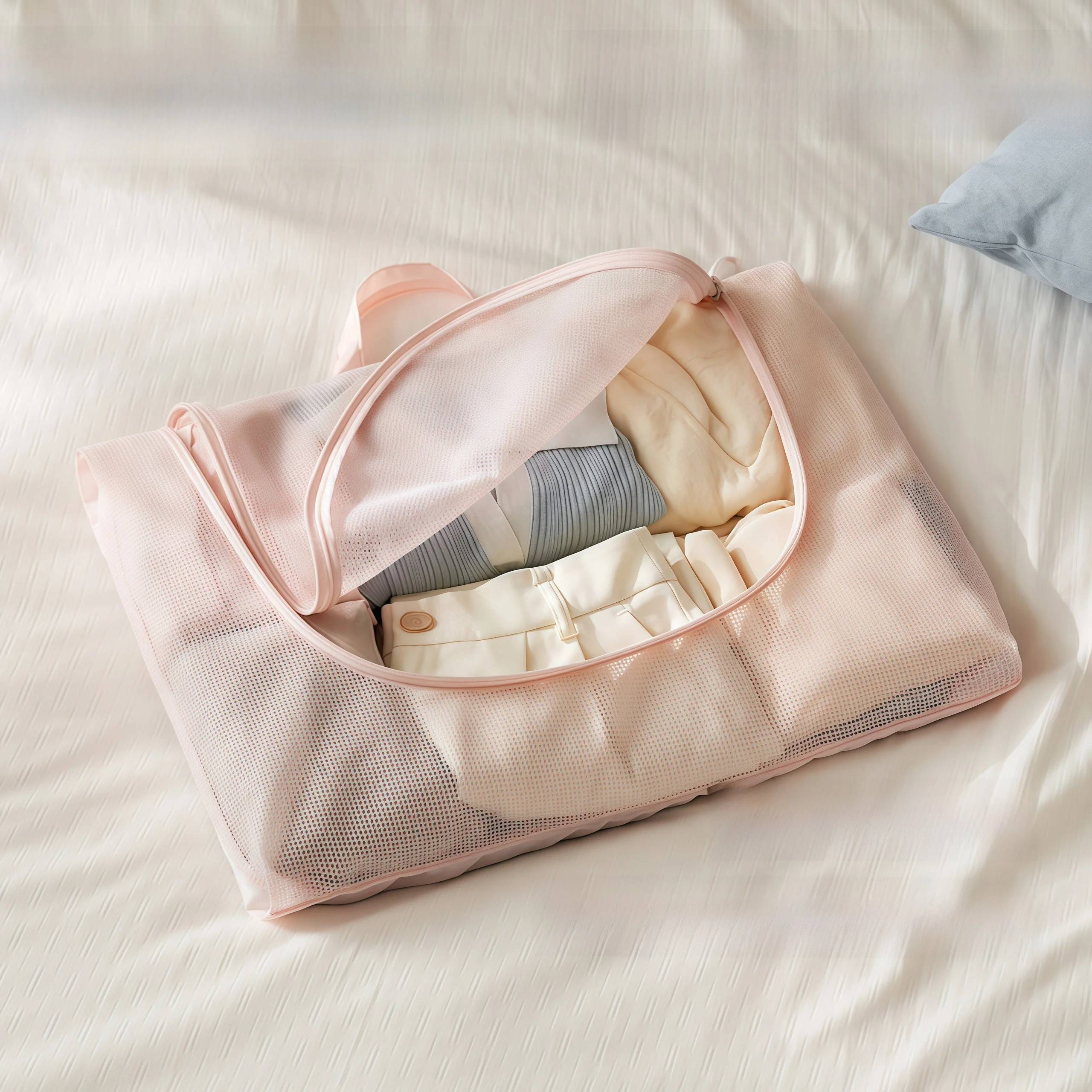 旅行用衣類収納バッグ-女性用下着専用パッキングバッグ-アウトドア用ポリエステル繊維オーガナイザーバッグ