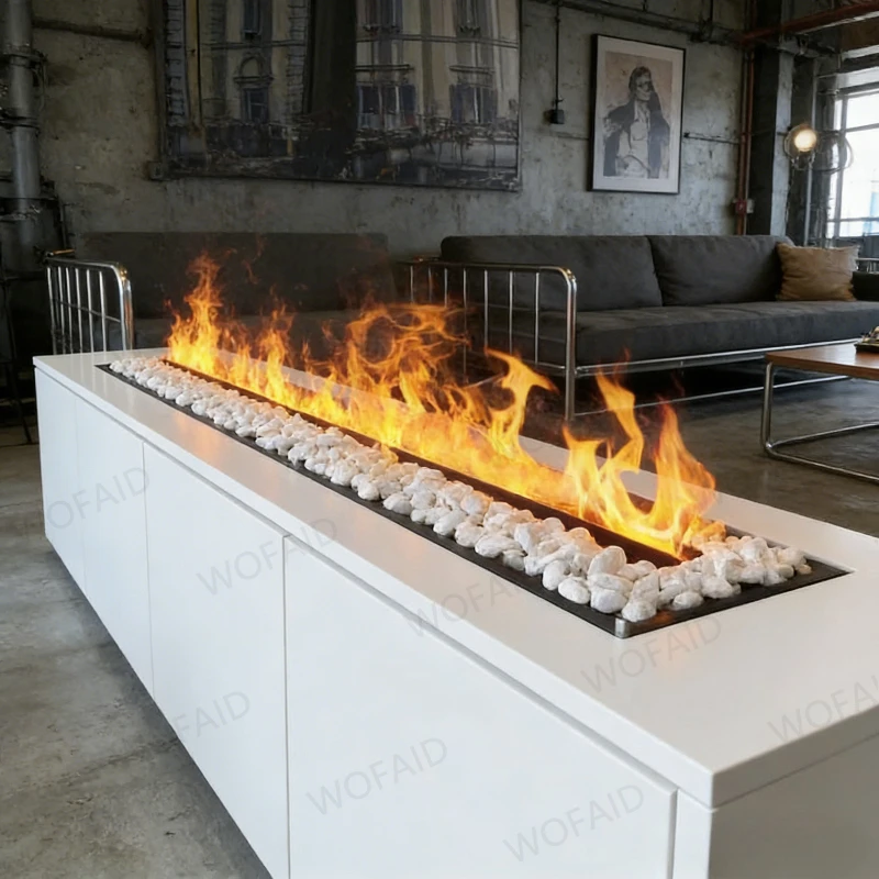 

Электрический декоративный камин с эффектом парового пламени, меняющий цвет, 3D-эффект, RGB LED, с пультом ДУ, электрическая печь