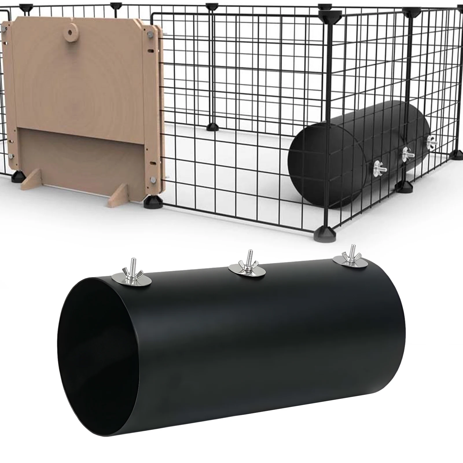 

2 Pack Hanging Cooling Tunnel Toys Cage Accessories Exercising Training Tubes Hideout Pipe Toy for Guinea Pig Hamster Chinchilla