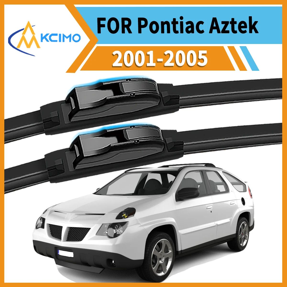 Rendimiento de limpieza superior, 2 limpiaparabrisas delanteros para Pontiac Aztek 2001-2005, claridad en todas las estaciones, reducción de ruido, conducción segura