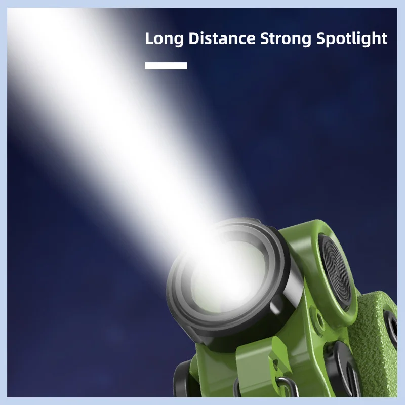 COB Keychain Work Light Mini LED Flashlight 4 Light Modes Emergency Light with Folding Bracket Screwdriver for Fishing Camping