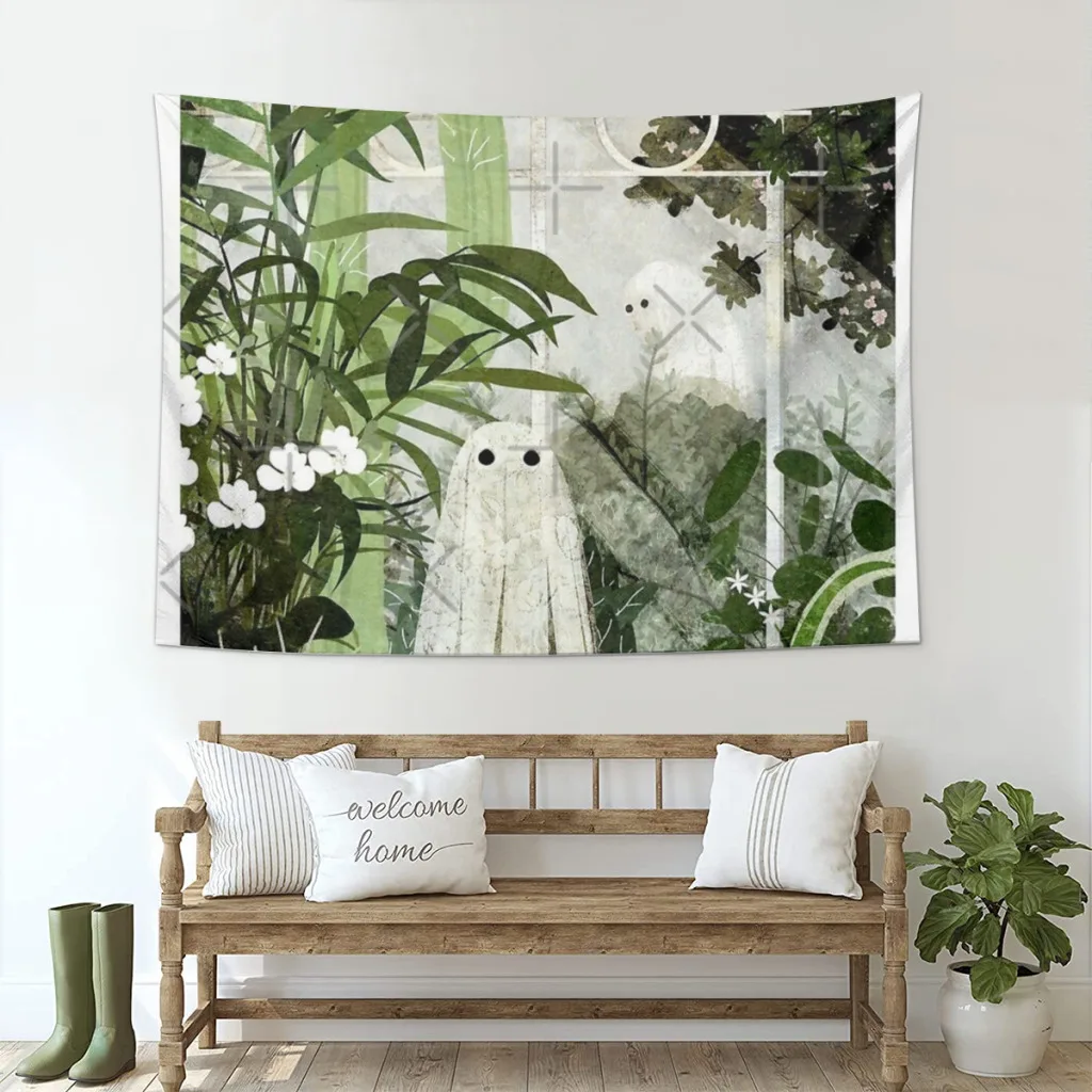 Home Decoration Tapestry There's A Ghost in the Greenhouse Again Tapestry  Wall Art Tapestries Room Decors