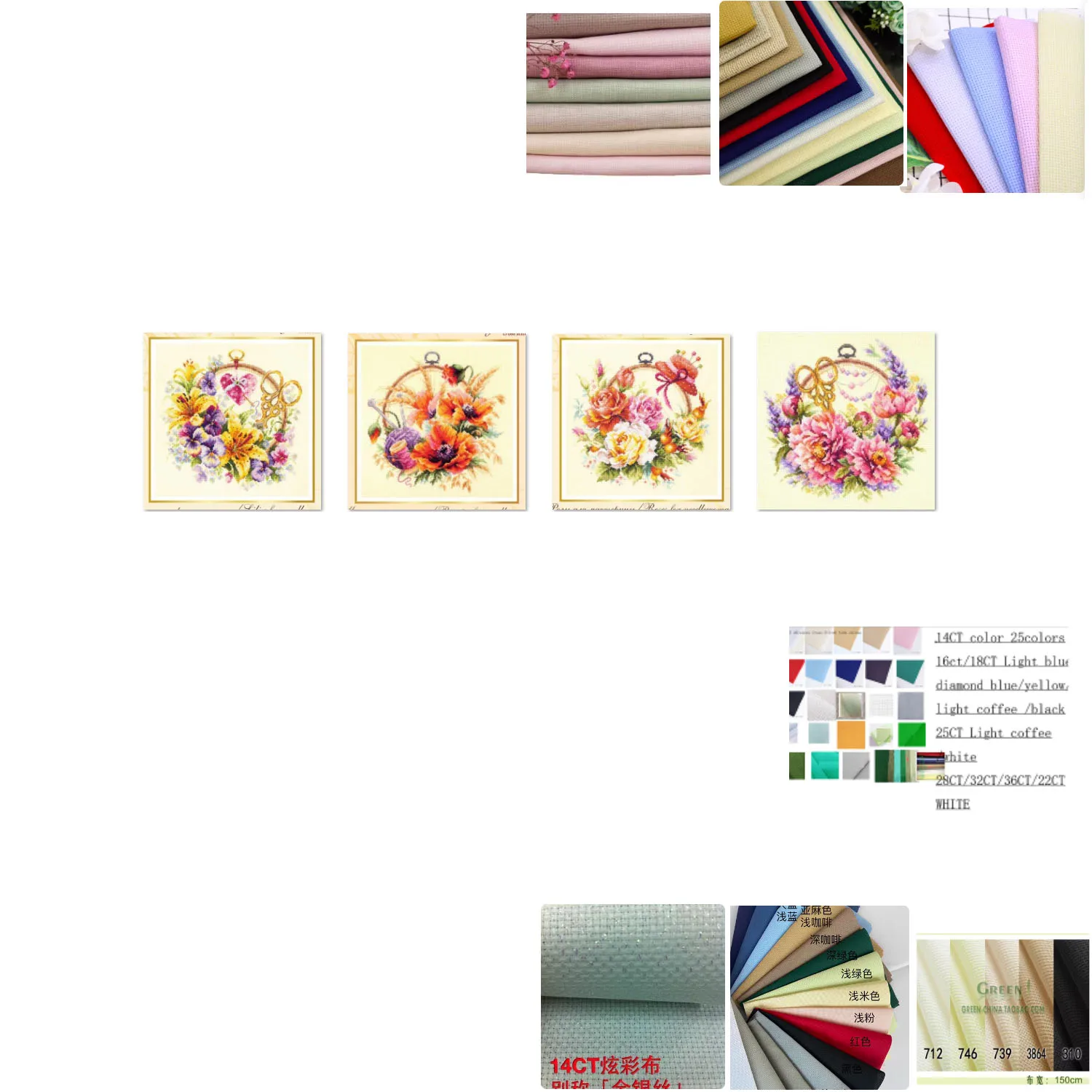 

Специальная вышивка крестиком из чистого хлопка, белый набор для вышивки крестом - Серия цветочных корзин - Лилия