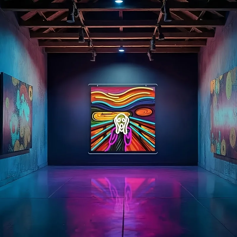 الصراخ ضوء النيون تسجيل USB عكس الضوء LED النيون تسجيل لغرفة النوم نادي بار لعبة غرفة رجل الكهف هدايا الحفلات جدار الفن الديكور الهدايا