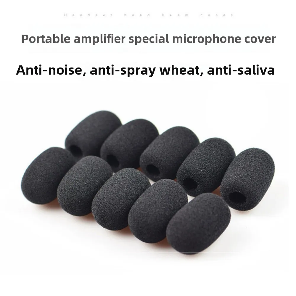 Ivinxy 10PCS Microphone Windscreen Sponge Cover Headset Mic Foam Cover Protective Cap for Gooseneck Meeting Mic Microphone cover image 5