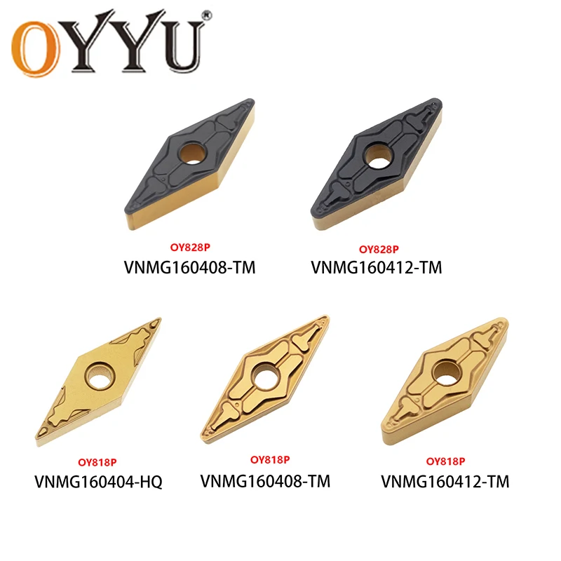 

OYYU VNMG CNC Metal Carbide Insert Cutting Lathe VNMG160404 VNMG160408-TM 160408 160412 160404 HQ TM OY818P Tools For Steel