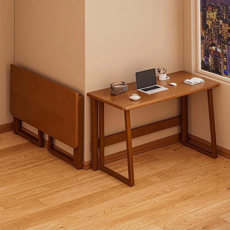 Folding computer desk bedroom home foldable bay window desk study table
