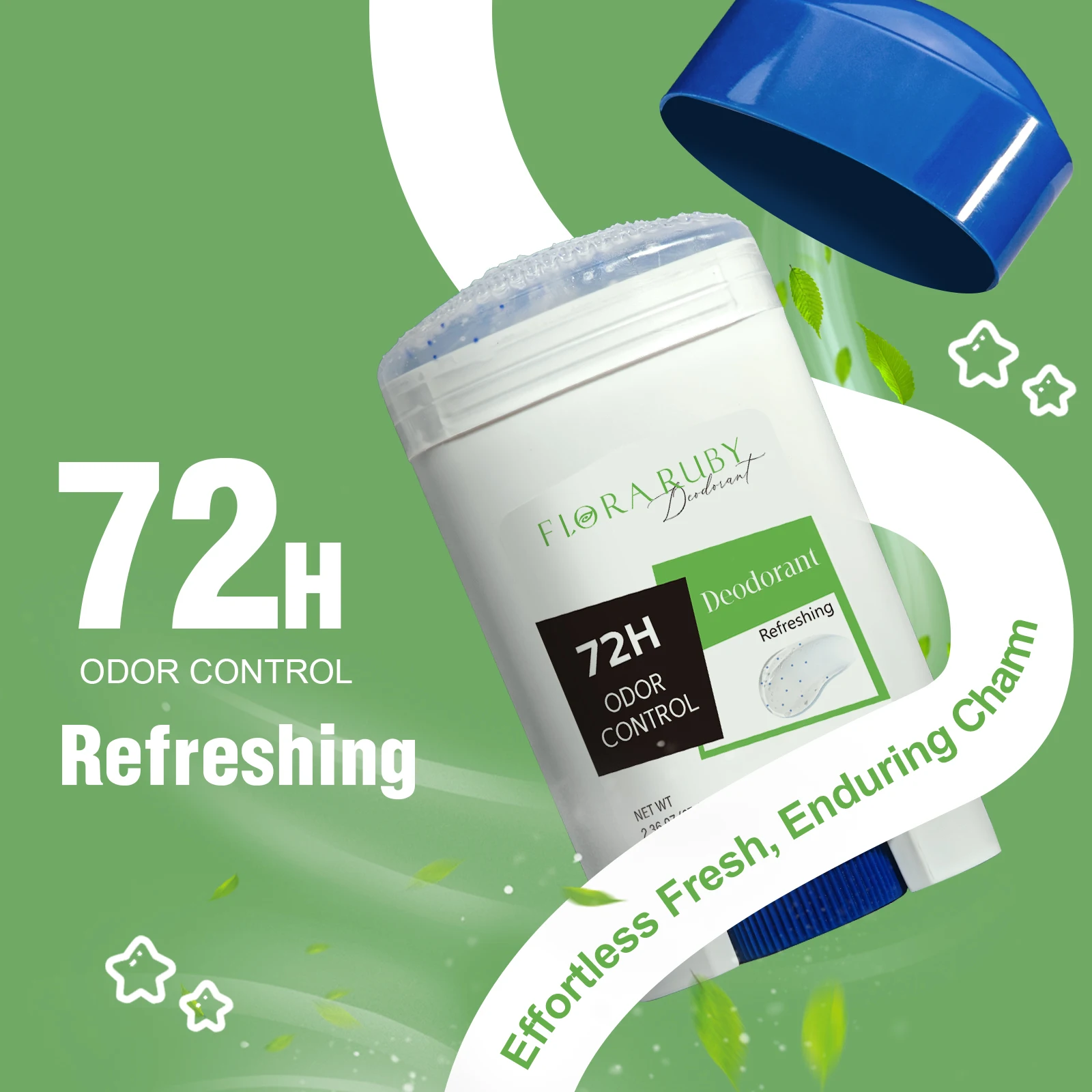 Blue Cap Series Snow Deodorant Gel 72H outdoor protection super fresh log lasting scent 67g/2.36oz refreshing fragrance