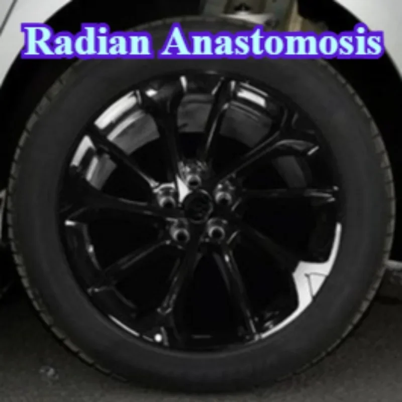 Car Special 18-inch Wheels Stickers Scratch Repair Glossy Black Film Modified Accessories for XPeng P7