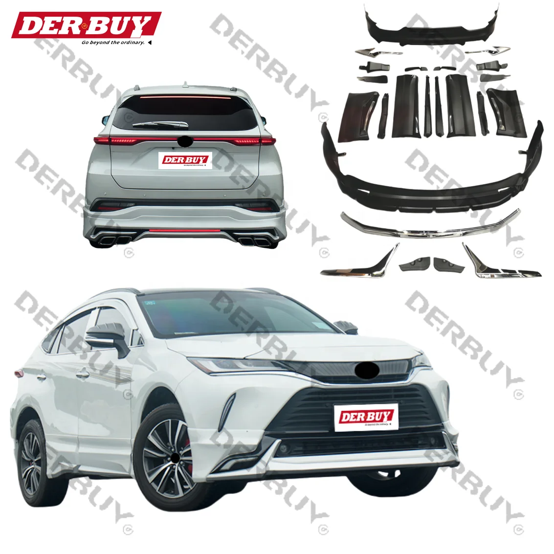 Factory direct modified Car Modified Spare Parts For Toyota 2020 HARRIER Upgrade M Style Body Kit