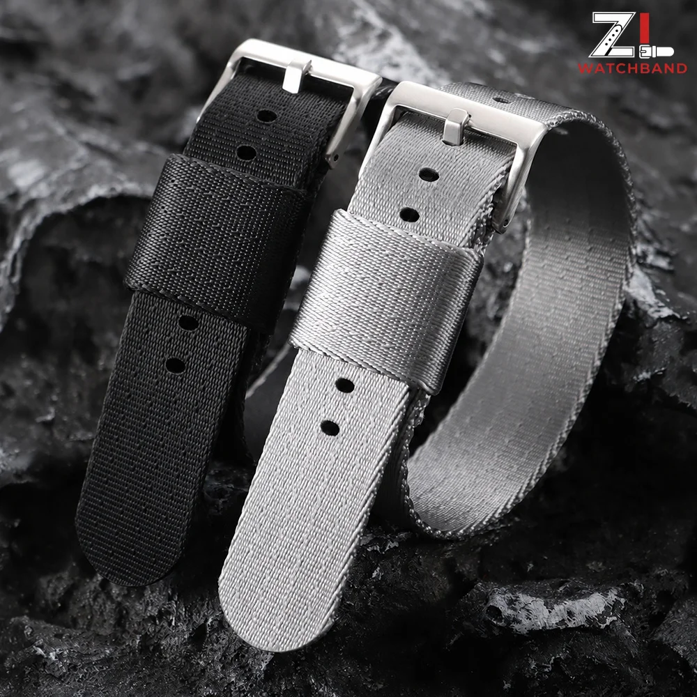 18mm 20mm 22mm Ribbed Nylon Watch Band for Omega for Seiko for Rolex Canvas Sport Universal Replacement Bracelet Watch Accessory view 3