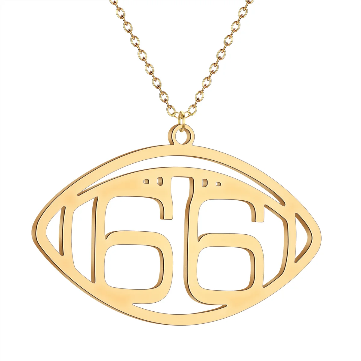 QIAMNI Custom Engraved Number Date Necklace Stainless Steel Geometric Round Pendant Personalized Text Chain Choker For Women Men