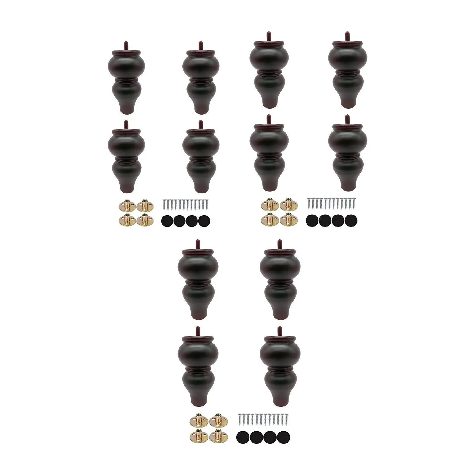 4Pcs Replacement Furniture Legs Support Decorative Include Mounting Accessories for Ottoman Coffee Table recliner Chair TV Stand