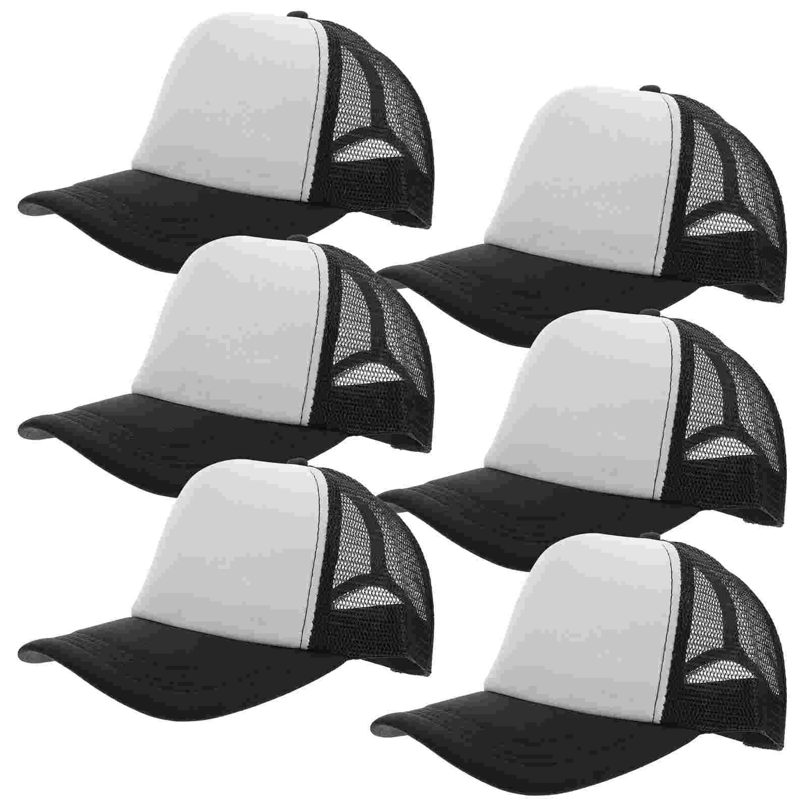 10 Pcs Sublimated Baseball Cap DIY Hat Sublimation Hats Blank Heat Transfer Truck Lightweight Sponge Mesh