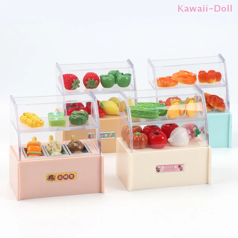 Mini-Supermarkt Convenience-Store Ausstellungsregal Modell 1/12 Puppenhaus Mikro-Szene Ornament Kinder Rollenspiel Spielzeug