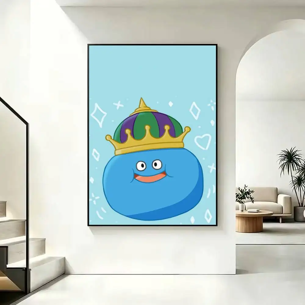 D-Dragon Q-Quest Slime Game Poster High Quality Dorm Living Room Aesthetic Wall Decoration Painting Stickers Gift