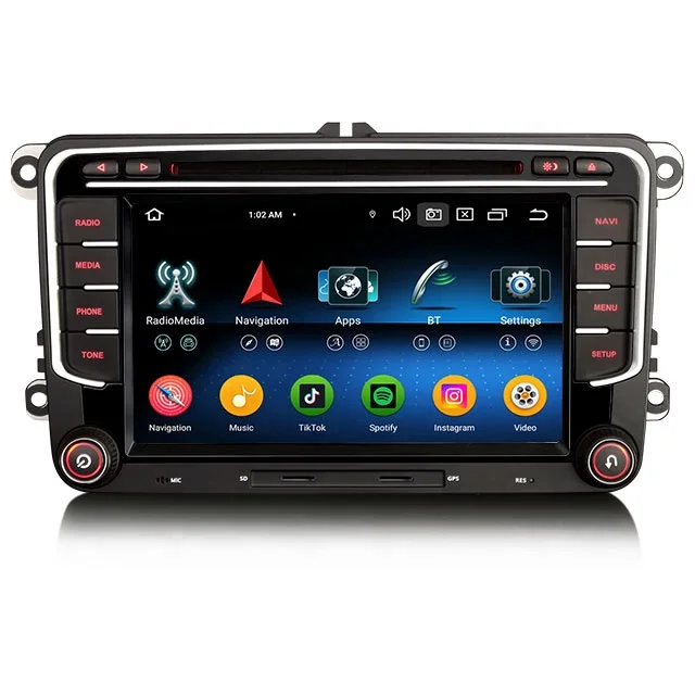 

Erisin ES6735VN Android 14.0 Car Stereo DVD Player For VW Passat Seat Skoda Wireless CarPlay Auto Radio DSP 4G BT5.0 Multimedia