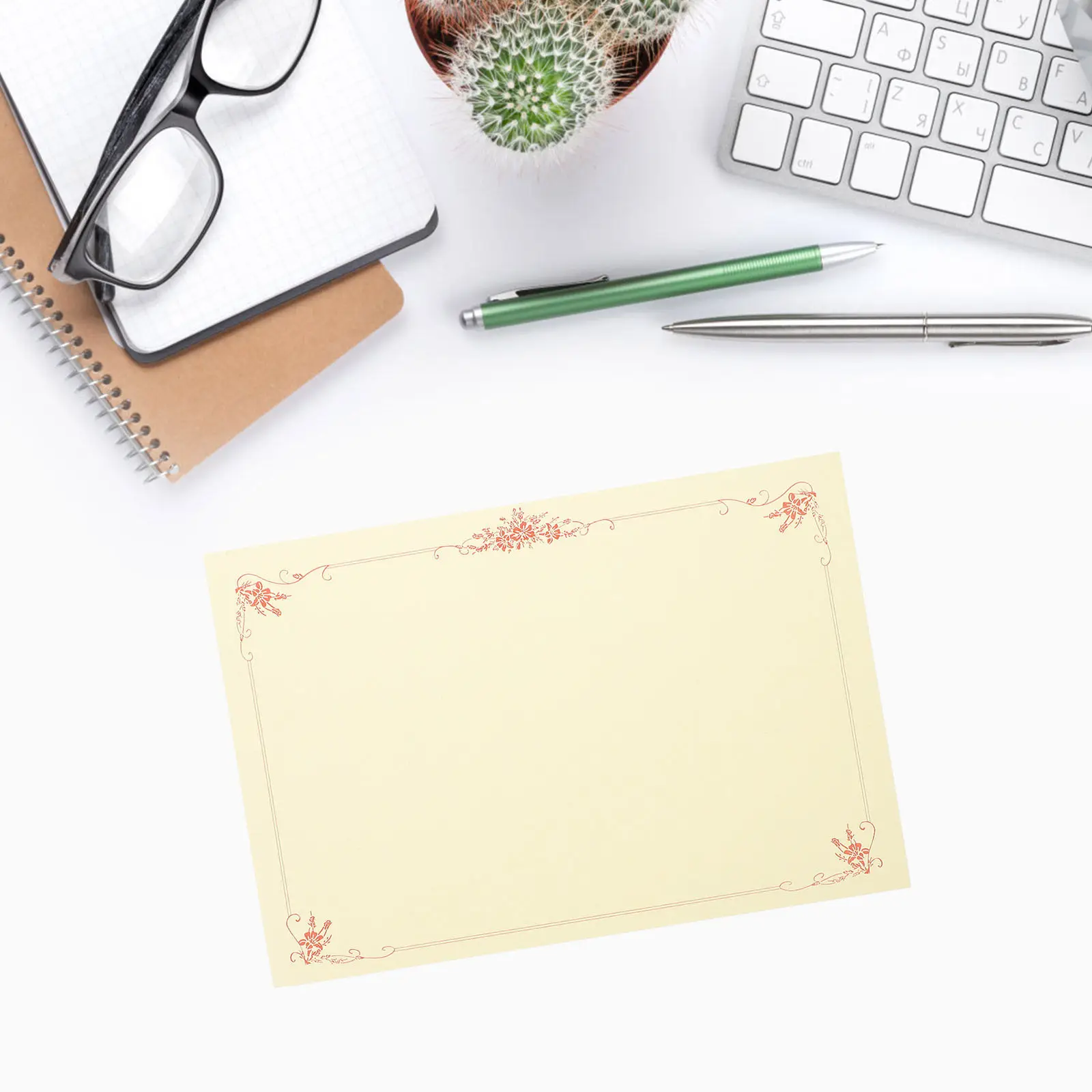 100Pcs Certificate Paper Blank Diploma Sheets Compact Exquisite Design Printable Certificate Inner Paper for Academic School