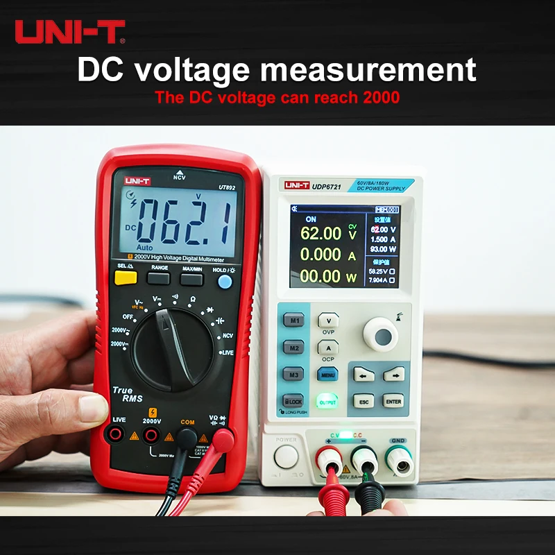 UNI-T Multimeter True RMS  6000 Counts AC DC Tester NCV Backlight Anti-burn Design for Professional Electrician Work