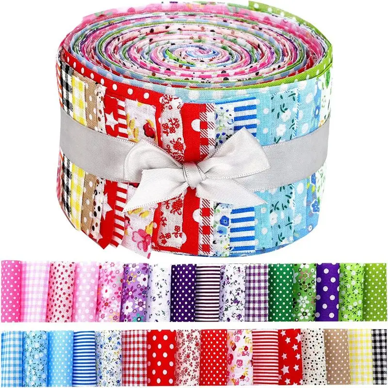 DIY Textiles Cotton Craft Fabric 40Pcs Handmade Sewing Splicing Cloth Kit Patterns Artcraft Make Clothes Material Package