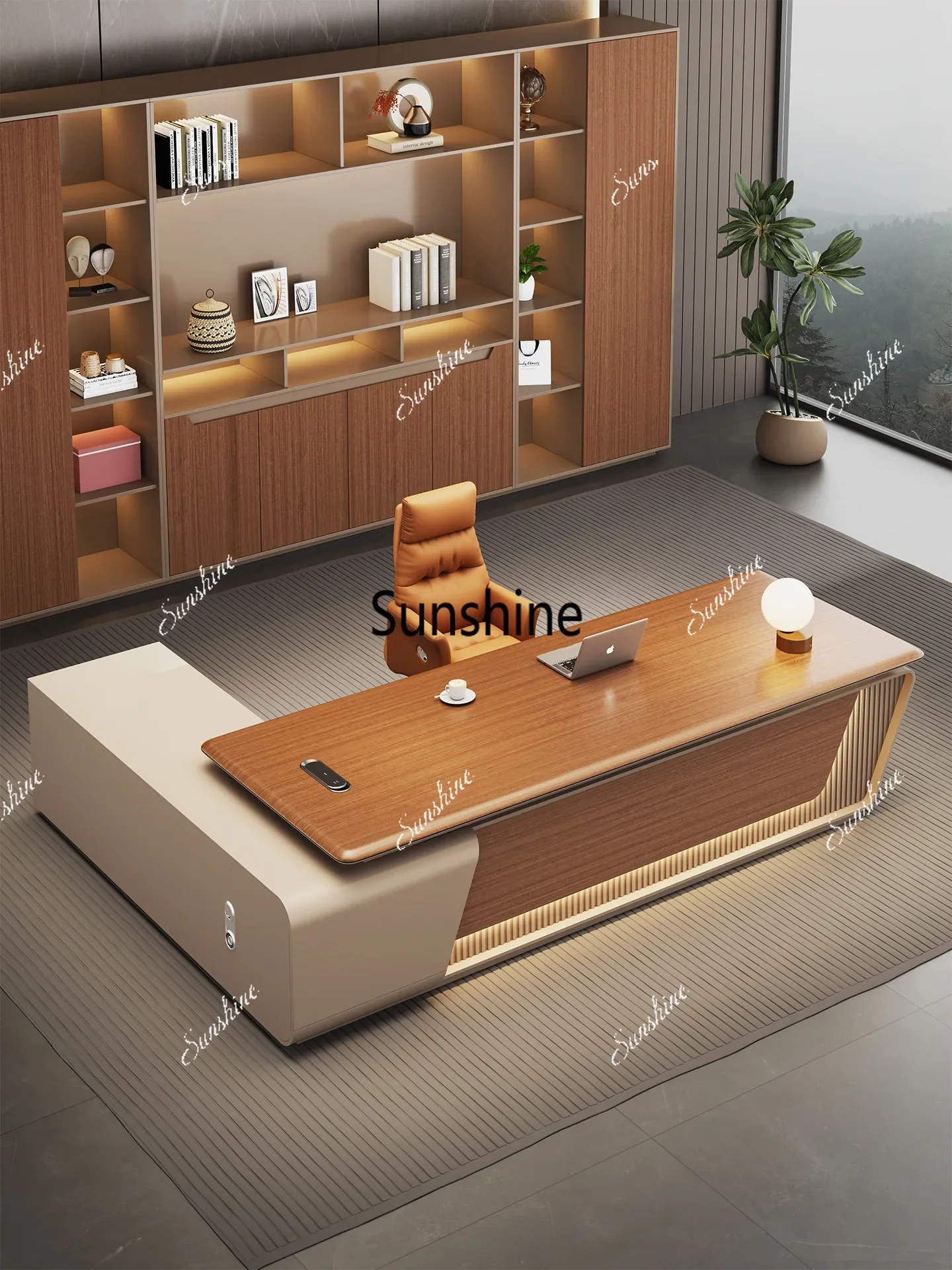 High-end modern manager desk light luxury president desk T*