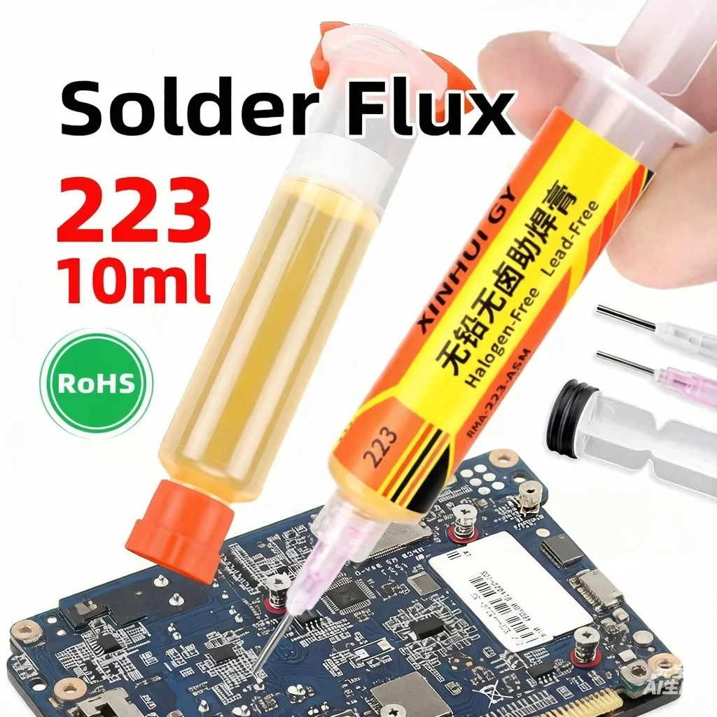 Nc-223-RMA Flussmittel BGA-Kugeln, Flüssiglötmasse für Lötspitzen, 10ml Flussmittel zum Löten ohne Reinigung, Schweißwerkzeuge