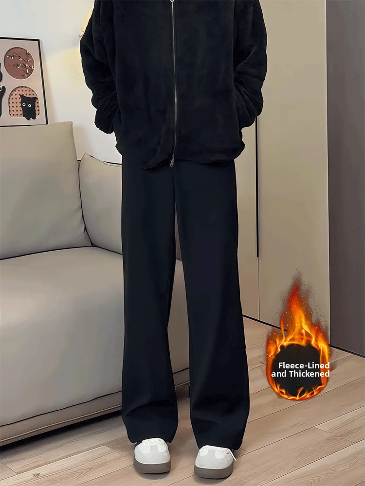 

Мужские повседневные брюки Bla Cleanfit Flared: осенне-зимние, струящиеся, премиум-класса, на флисовой подкладке, прямого кроя