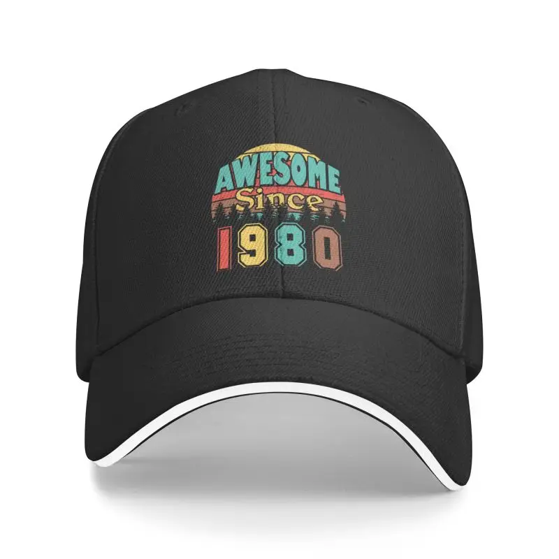 Cool Awesome Since 1980 Birthday Gift Baseball Cap Men Women Personalized Adjustable Unisex Dad Hat Spring