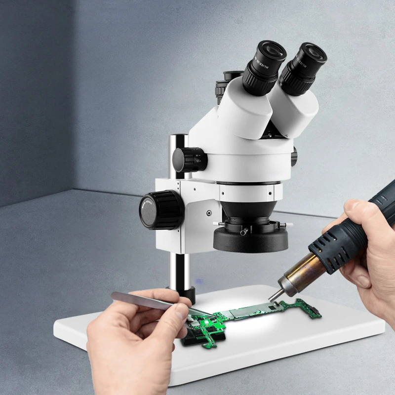 High definition stereo microscope with continuous magnification of 3.5-90 times, optical magnifying glass, professional