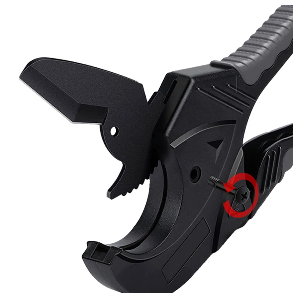 Aluminum Alloy Body PVC Pipe Cutter Coated Blad Rubber Handle Tube Cutter Tool 33mm Opening Non Stick Coating