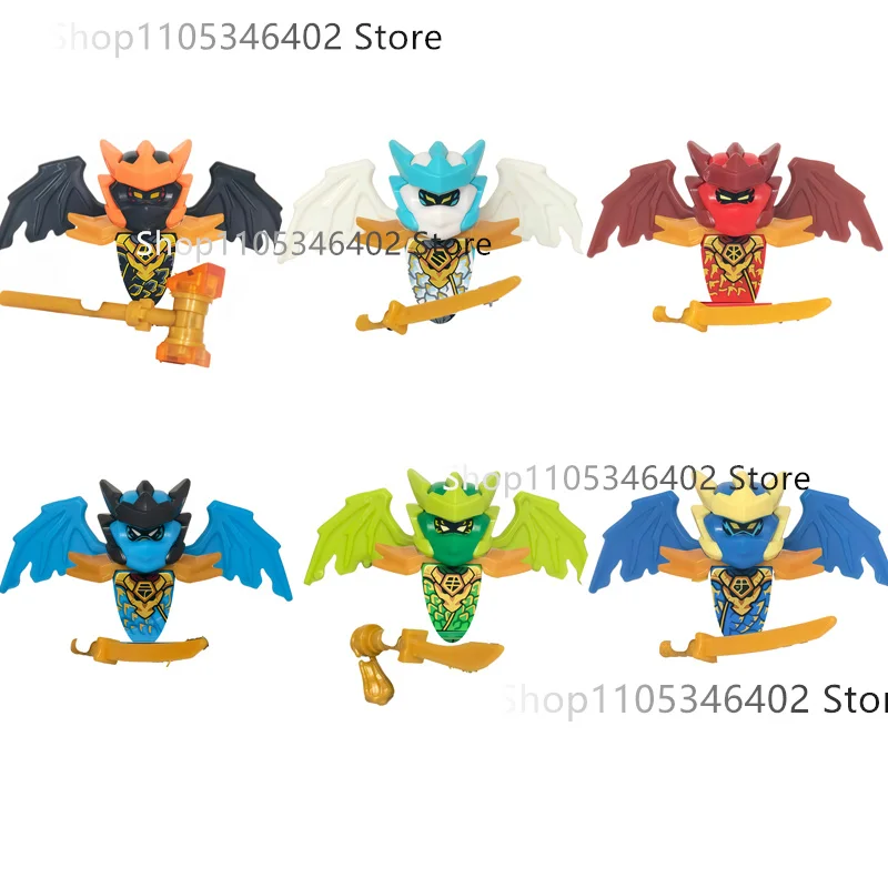 

New Anime Cartoon TV Ninja Toy Figures Dragons Rising Gaiden Lloyd Jay Kai Zane Nya Cole Bricks Building Blocks for Kids Gifts