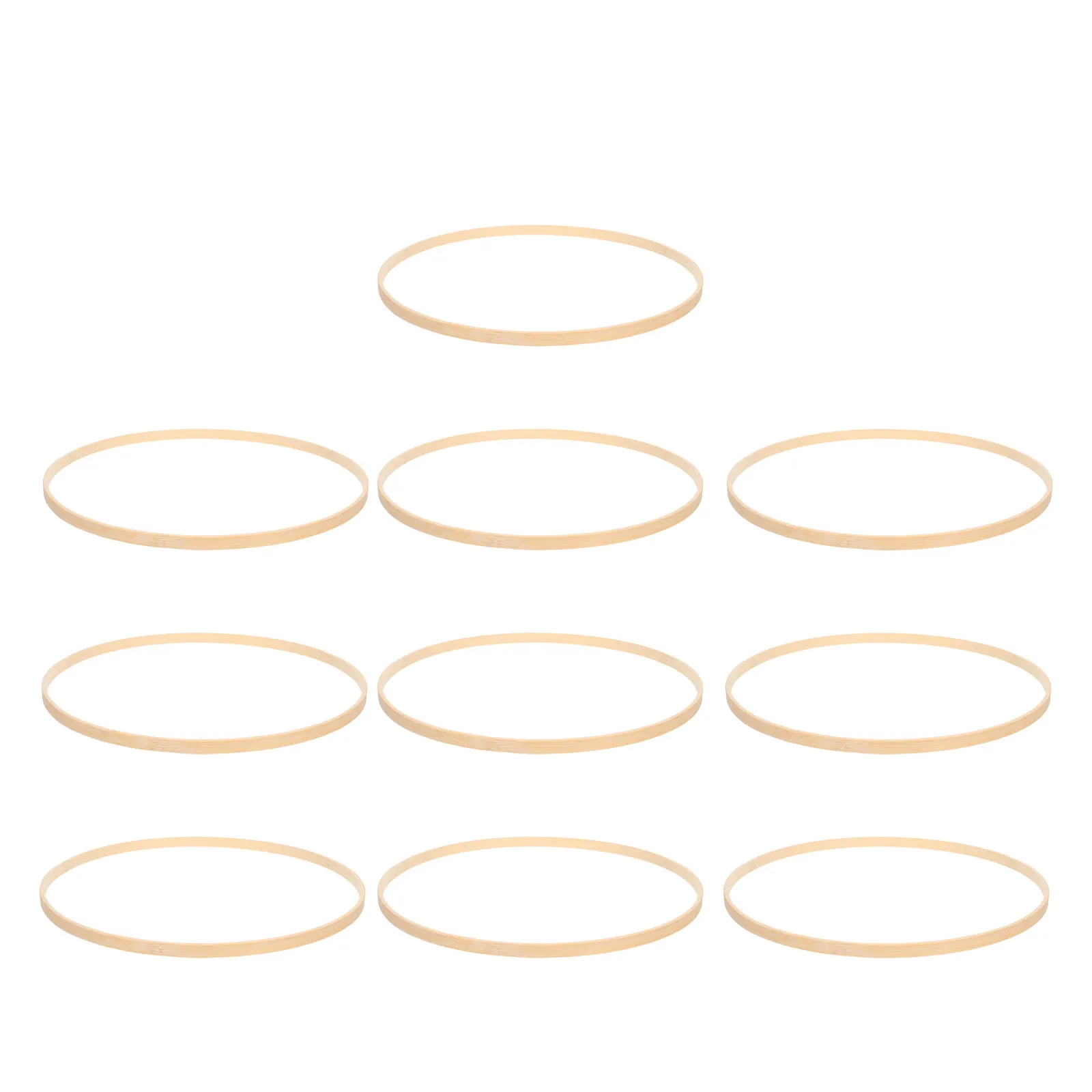 

10Pcs Bamboo Crafting Wreath Frames Wood Hoops Floral Wreath Bases for Wedding Dreamcatcher Macrame Thanksgiving Wall Decor