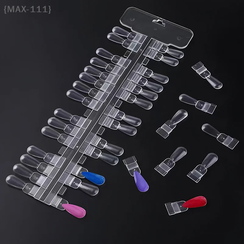 36-delig nagelkunstdisplayrek, traanvormig ontwerp verwijderbare valse nageltips standaard voor manicure oefentool