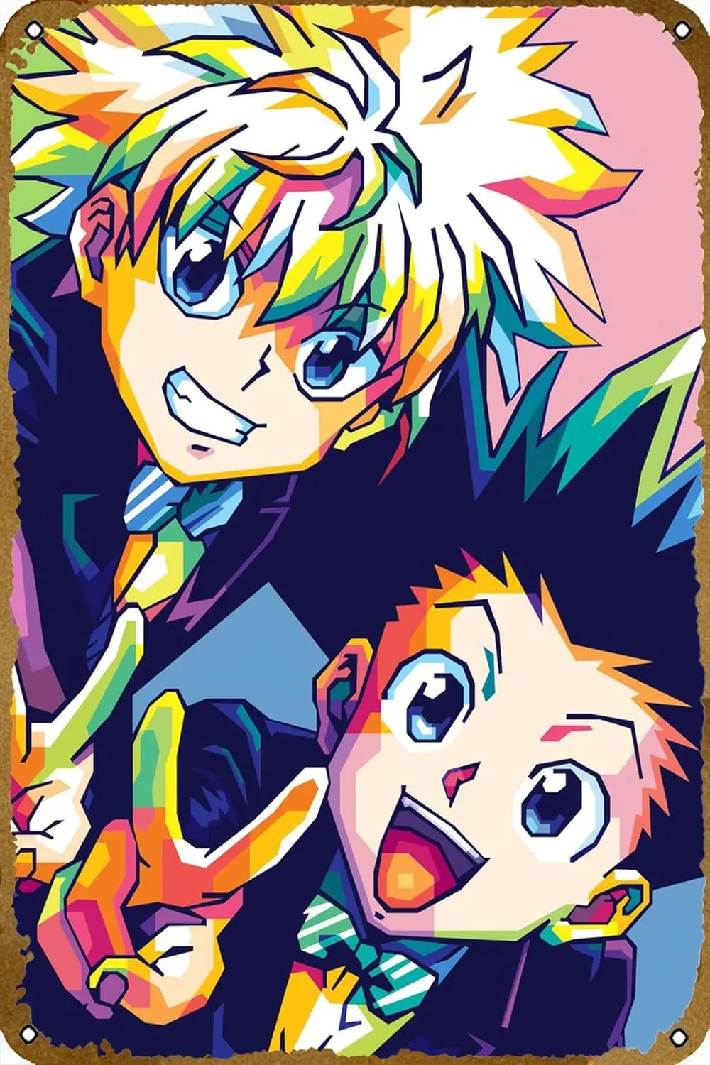 Gon and Killua Anime Poster Comics Vintage Classic Tin Metal Sign Plaque 8x12 Inch sign sign